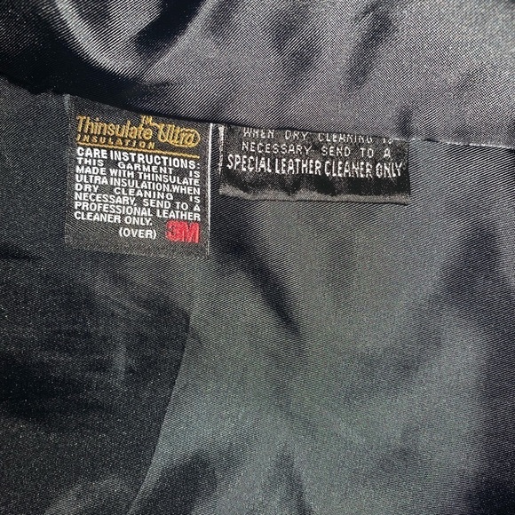 Vintage Wilsons Black Leather Blazer Jacket with belt Women’s M - Picture 8 of 12